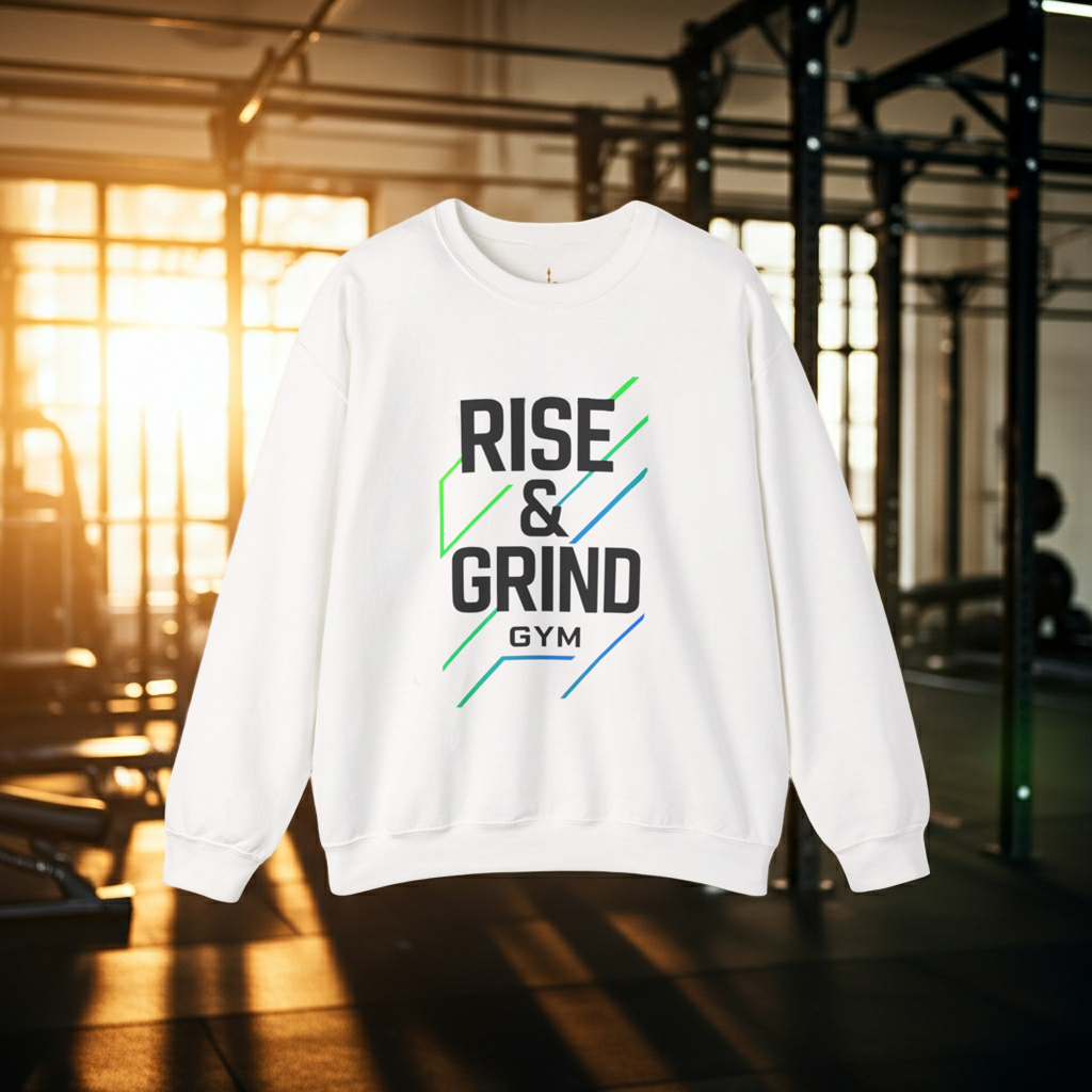 Rise & Grind Motivation Sweatshirt | Wake. Work. Win.